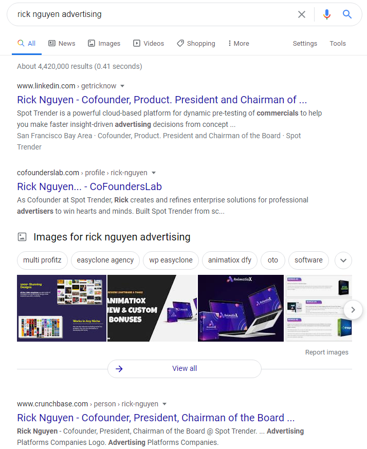 Image of Rick Nguyen LinkedIn search results for Rick Nguyen Advertising